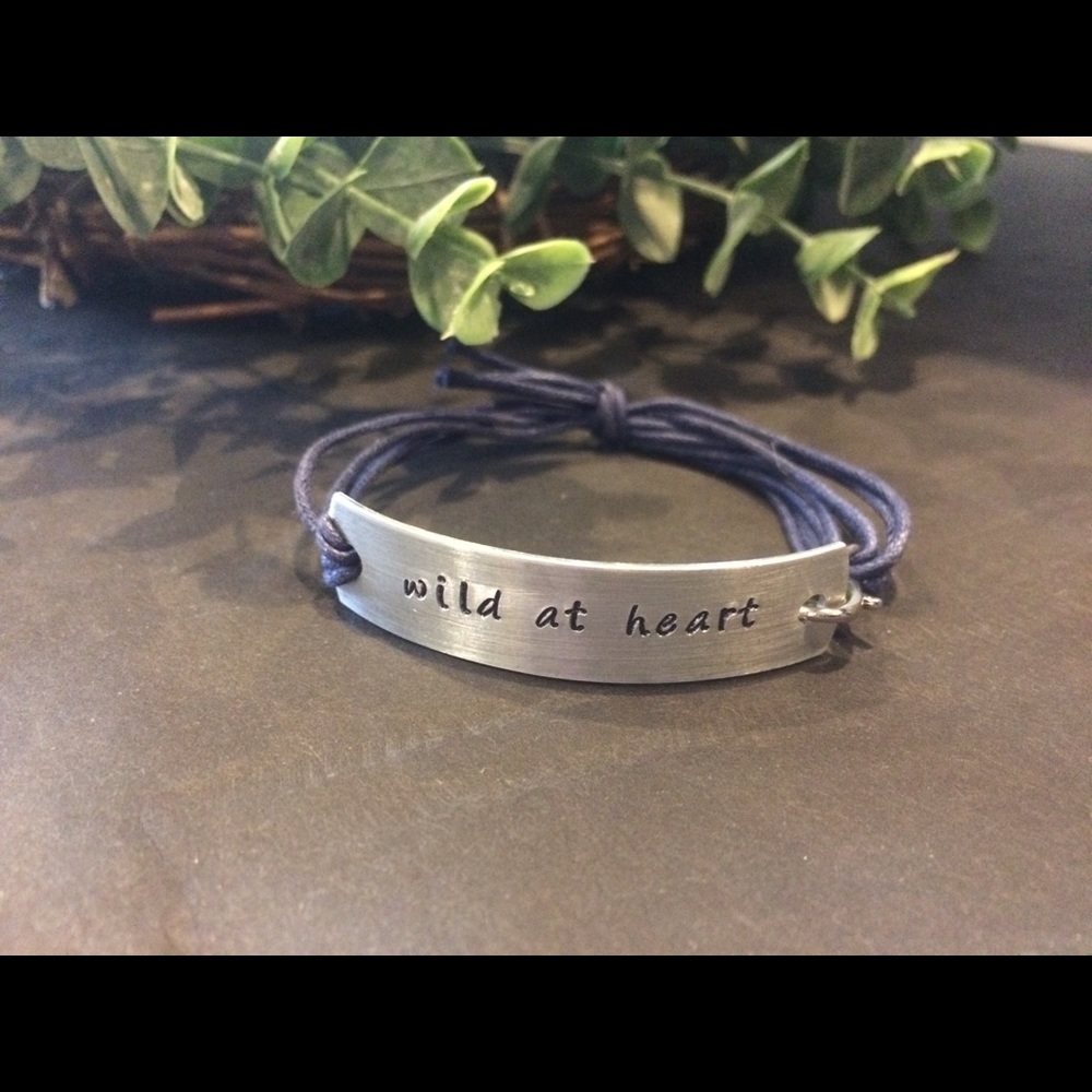 Hand stamped boutique bracelet